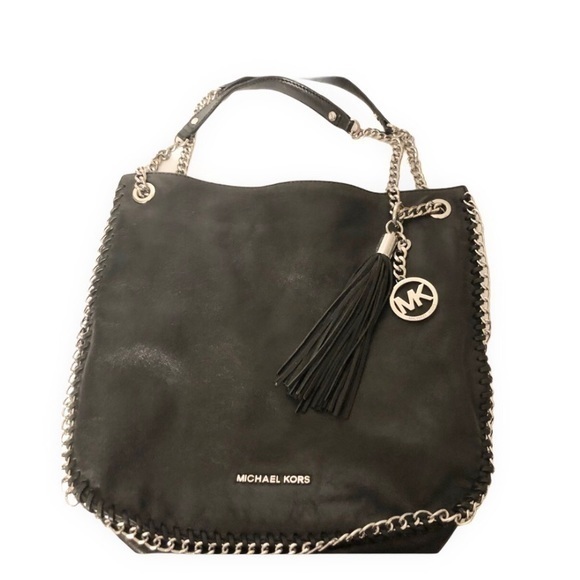 MICHAEL KORS CHELSEA Hangbag black leather chain